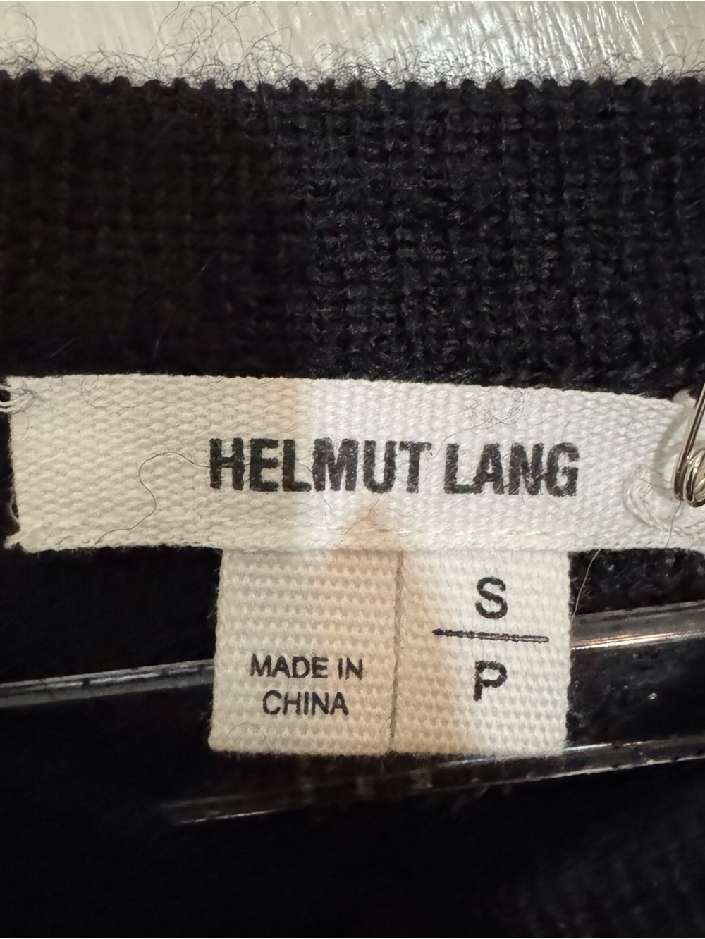 Helmut Lang Size Small Black Asymmetrical Alpaca Poncho Sweater Cozy Designer - Picture 7 of 7